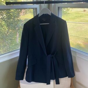 Theory Dark Blue Women's Blazer with tie